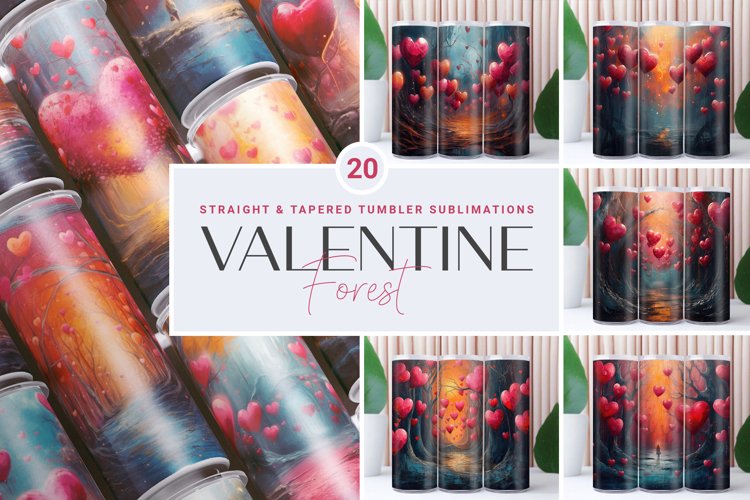 Forest of Hearts 20 Tumbler Sublimations
