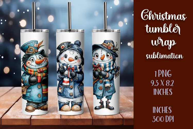 Cute and whimsical Christmas Girl Tumbler Wrap PNG 20oz