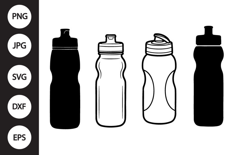 Sports Bottle SVG, Sports Bottle Clipart example image 1