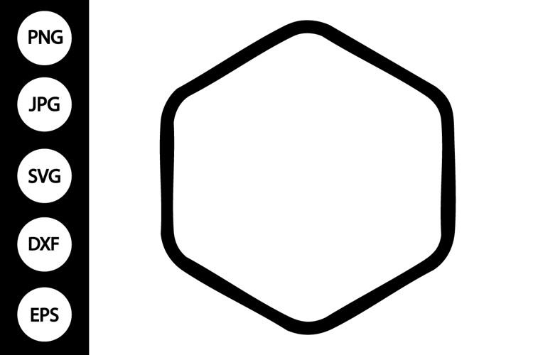 Hexagon Rounded Frame SVG