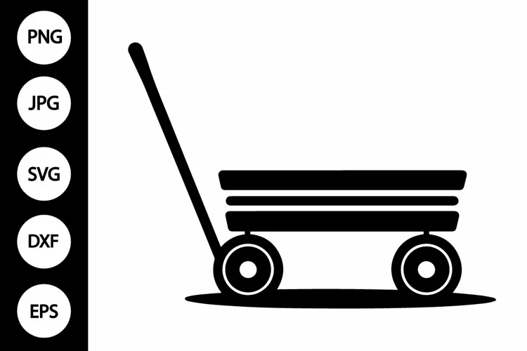 Silhouette Kid Wagon SVG