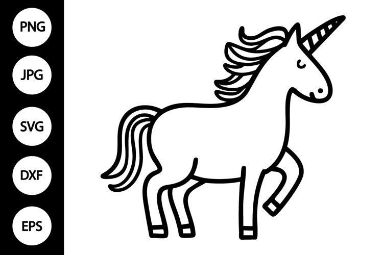Silhouette Unicorn Clipart Image 16