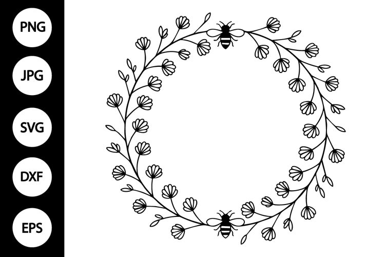 Bee Wreath SVG