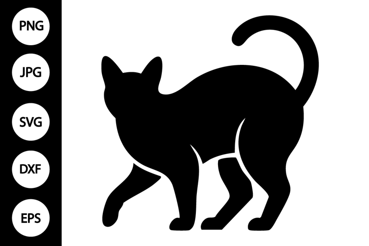 Cat Silhouette Clipart Image 7