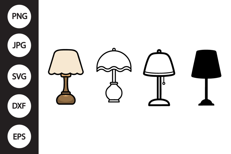 Table Lamp SVG, Table Lamp Clipart