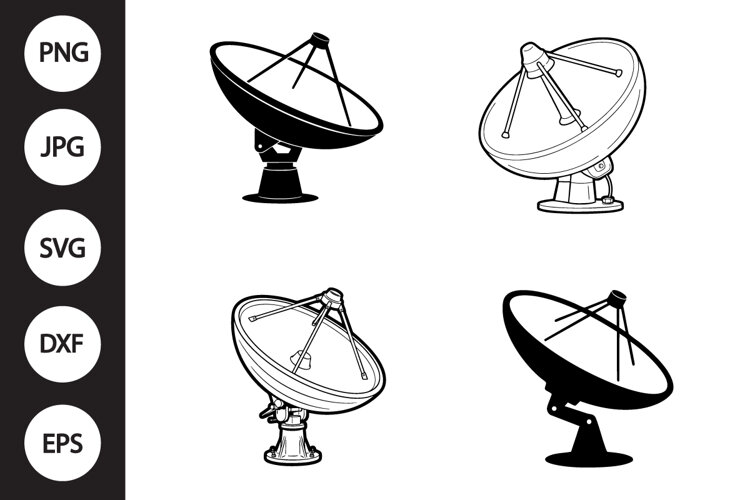 Satellite Antenna SVG, Satellite Antenna Clipart example image 1