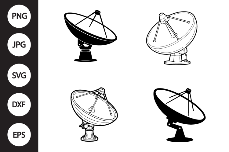 Satellite Antenna SVG, Satellite Antenna Clipart