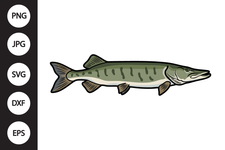 Muskellunge Fish SVG
