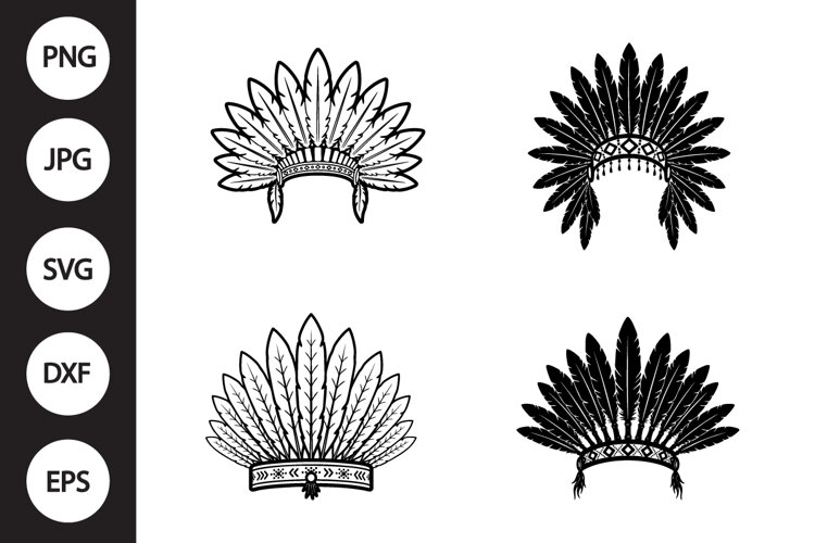 Native American Headdress SVG example image 1