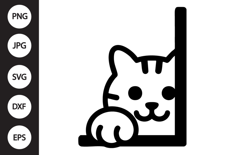 Cat Peeking Svg Image 23