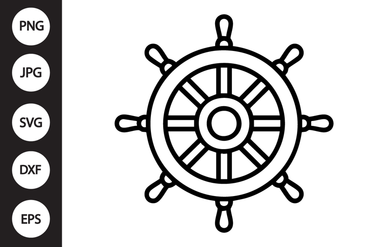 Ship Wheel Svg Image 13
