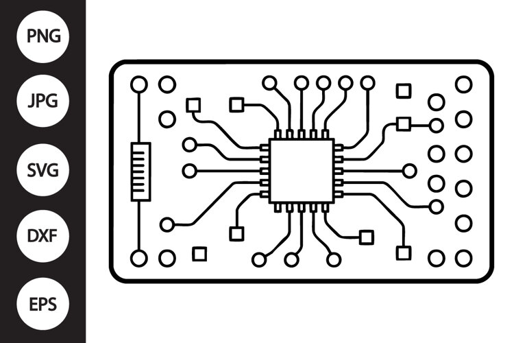 Circuit Board SVG example image 1