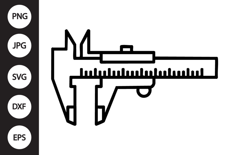 Caliper Outline SVG, Coloring Page