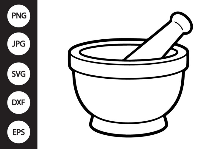 Mortar And Pestle SVG example image 1
