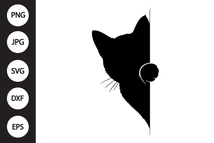 Cat Peeking Svg Image 16