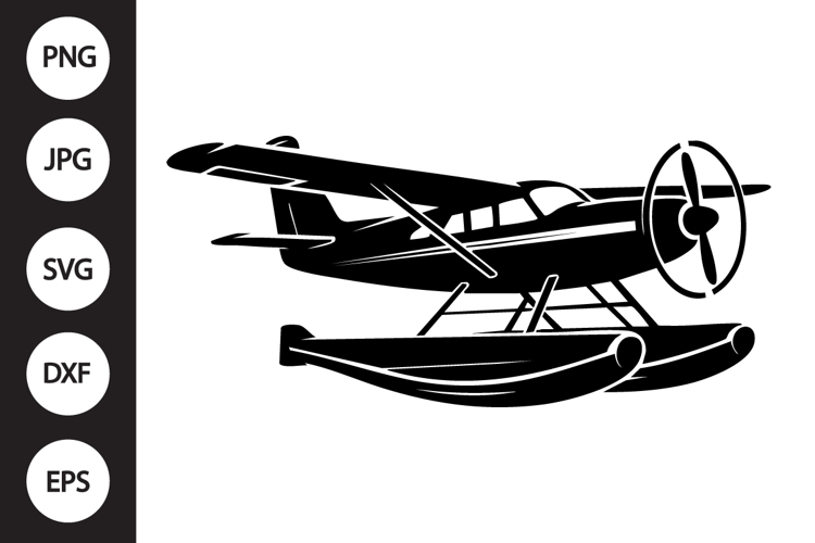 Seaplane Silhouette SVG