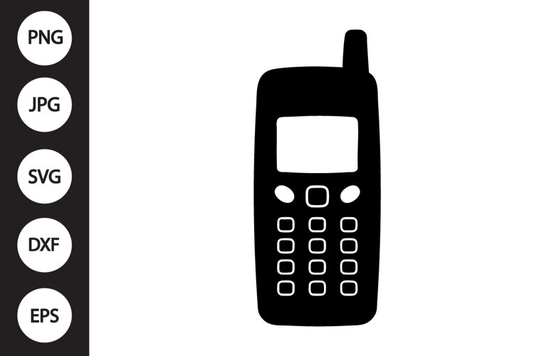 Retro Cellphone SVG example image 1
