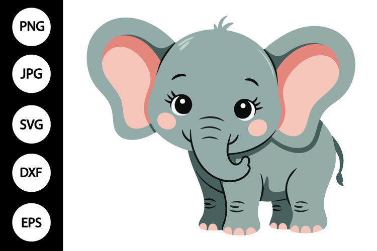 Baby Elephant SVG