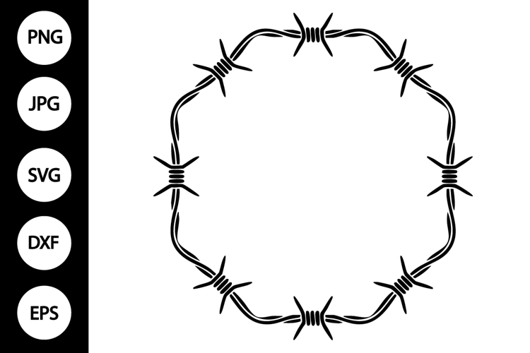 Barbed Wire SVG, Barbed Wire Hexagon SVG