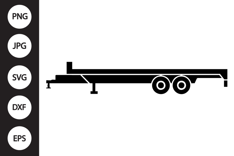 Flatbed Trailer SVG