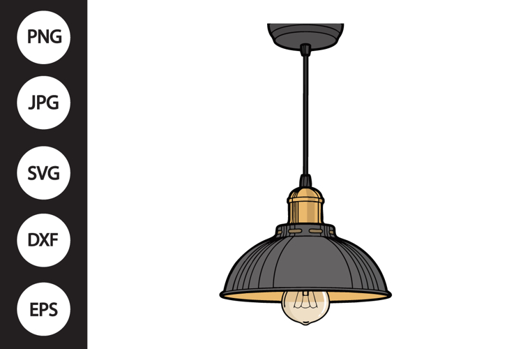 Industrial Pendant Light SVG