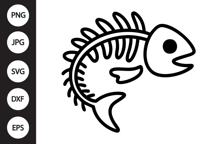 Fish Skeleton SVG