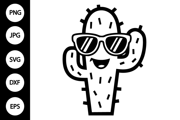 Silhouette Cactus Clipart Image 2