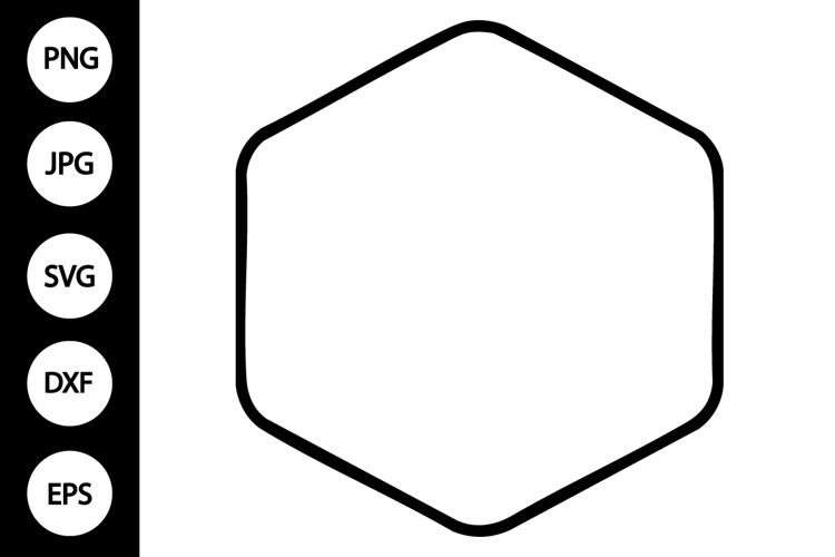 Hexagon Rounded Frame SVG