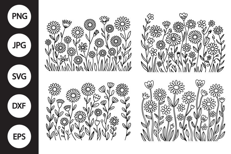 Flower Outline Clipart Image 16