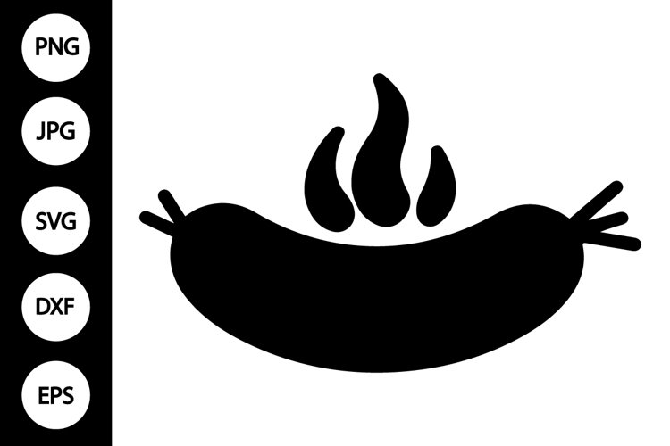 Silhouette Sausage SVG