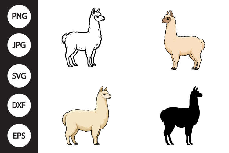 Cute Llama SVG, Cute Llama Clipart