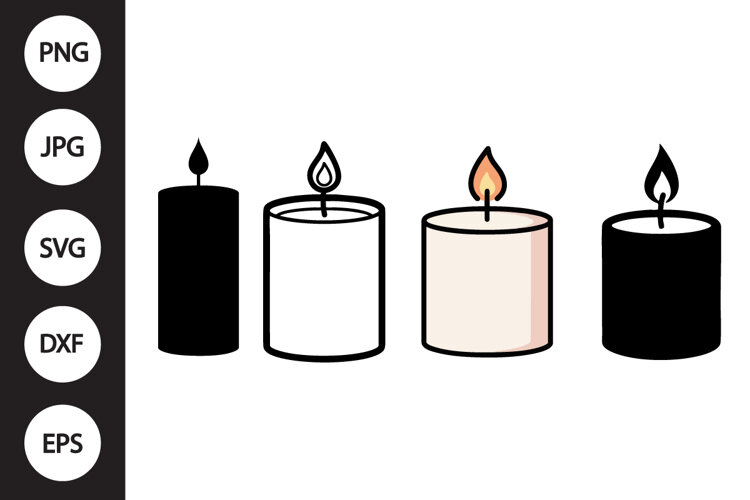 Candle SVG, Candle Clipart example image 1