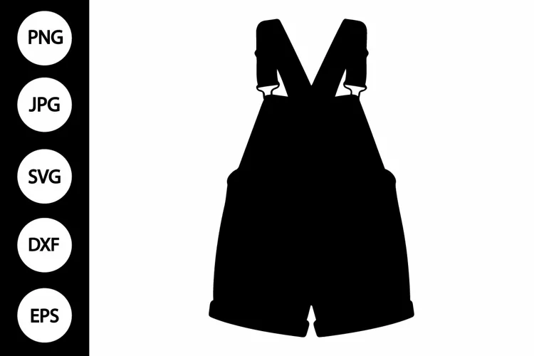 Silhouette Denim Overalls SVG