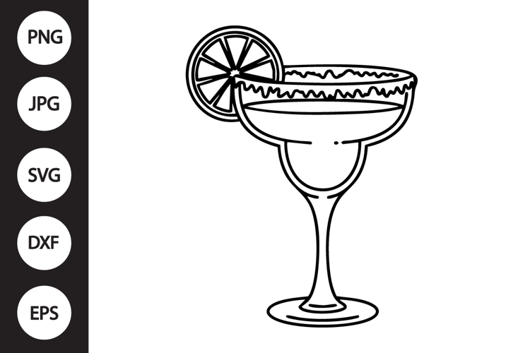 Tropical Cocktail Glass SVG example image 1
