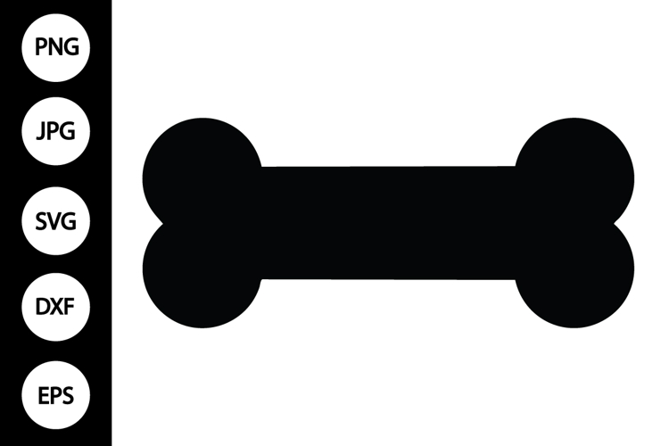 Dog Bone Silhouette Image 6