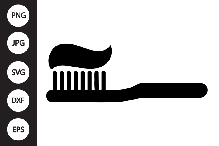 Toothbrush with Toothpaste SVG