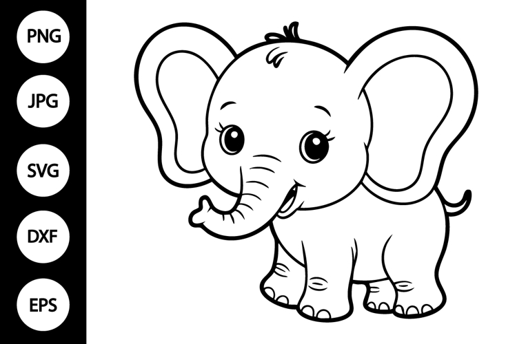 Baby Elephant SVG
