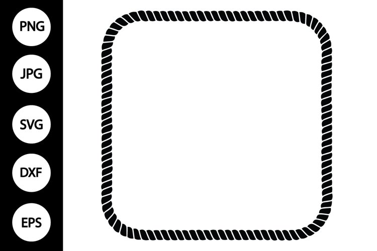 Silhouette Rope Frame Border SVG example image 1