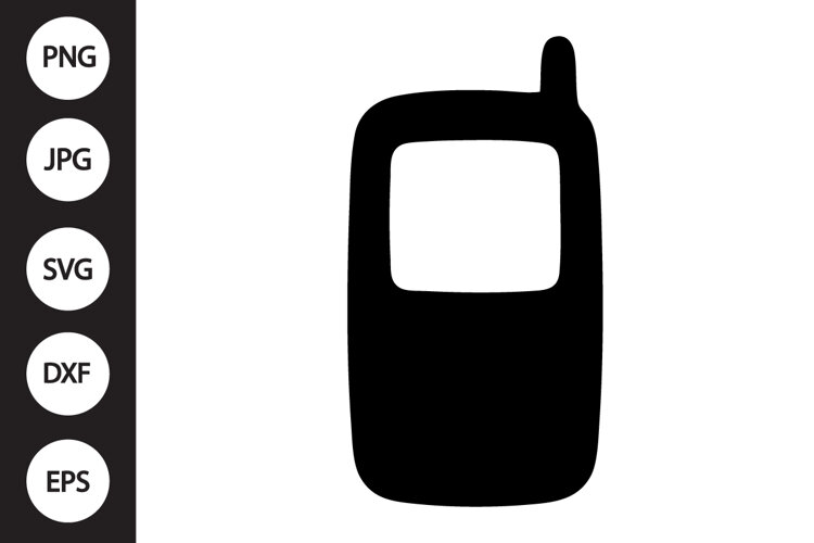 Retro Cellphone SVG example image 1