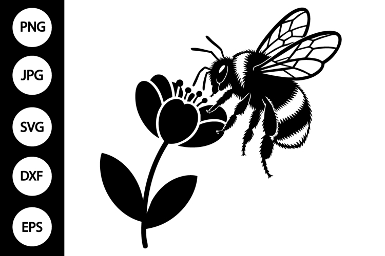 Flower With Bee Clipart Image 5