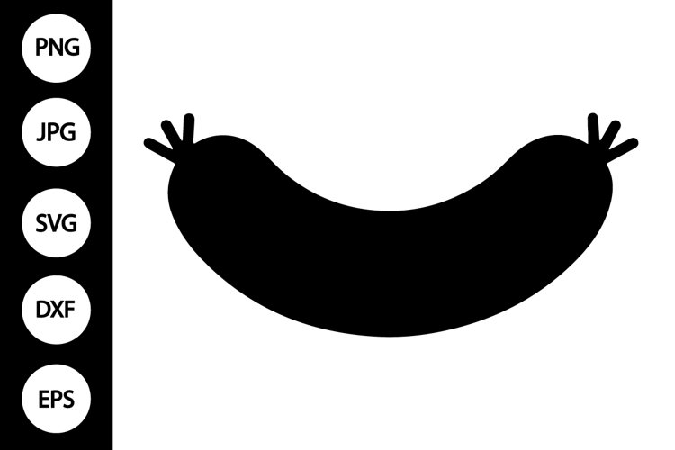 Silhouette Sausage SVG