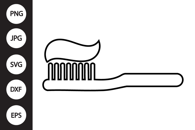Toothbrush with Toothpaste SVG