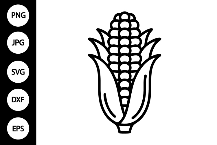 Corn Outline SVG, Coloring Page