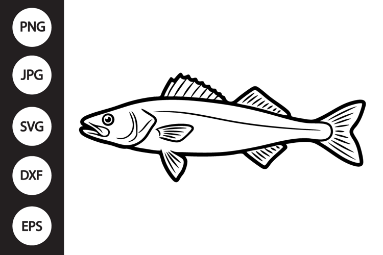 Walleye Fish SVG