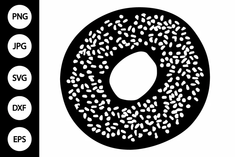 Silhouette Bagel SVG
