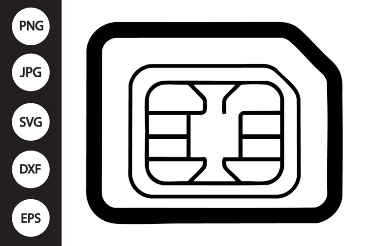 SIM Card SVG example image 1
