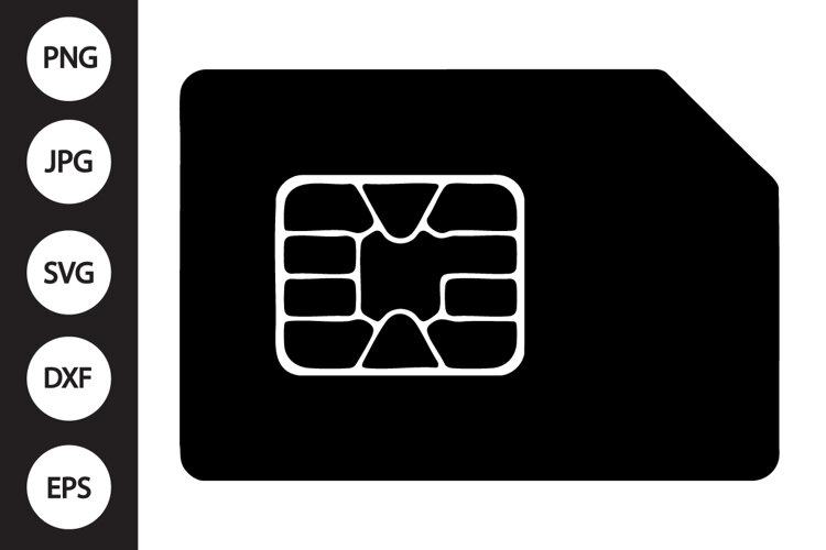 SIM Card SVG example image 1