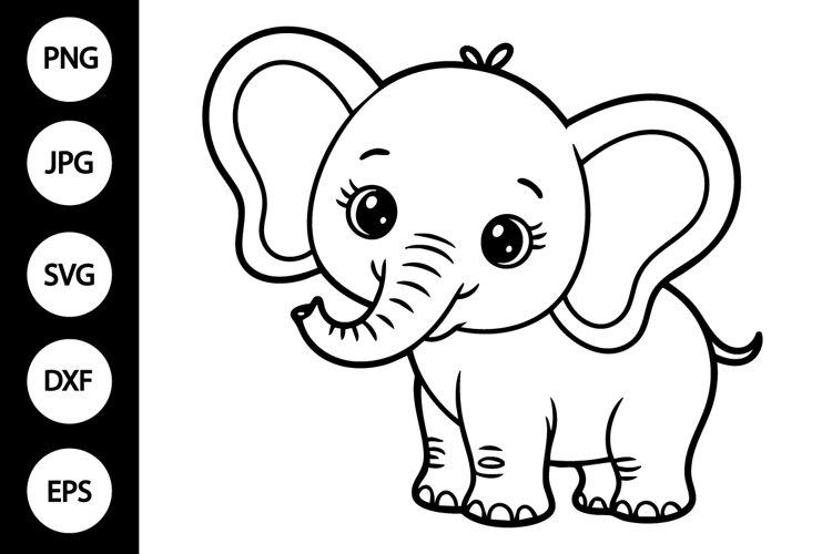 Baby Elephant SVG