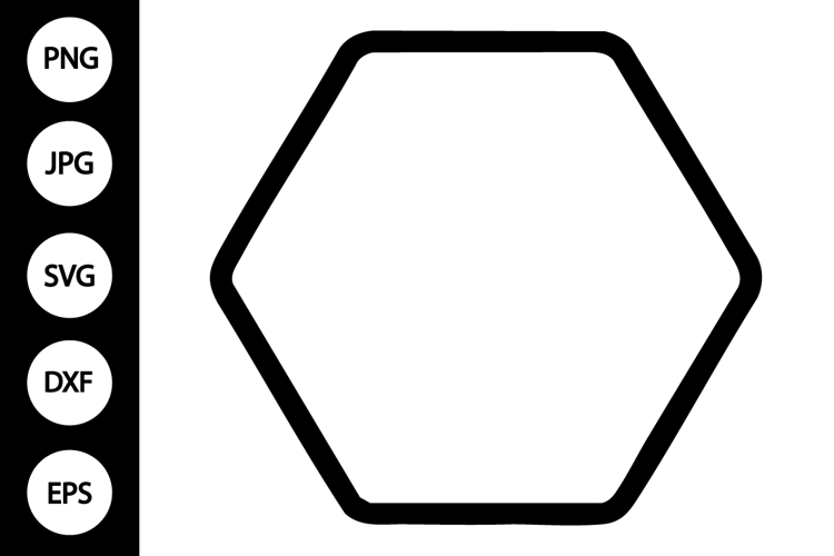 Hexagon Rounded Frame SVG