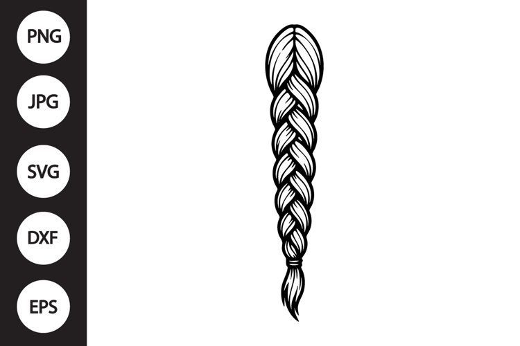 Hair Braided SVG